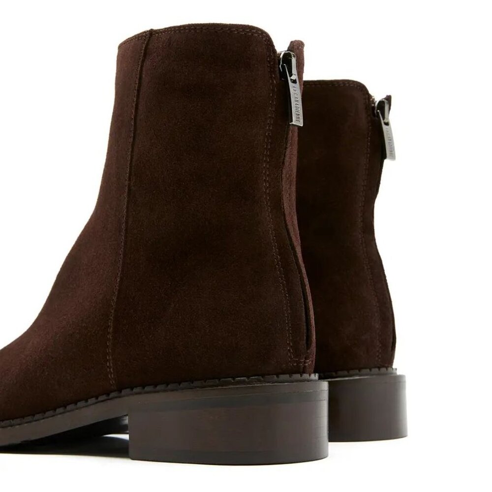 La Canadienne Selina City Dry Waterproof Bootie Boots Size 5.5 Brown Suede NEW - Picture 4 of 15